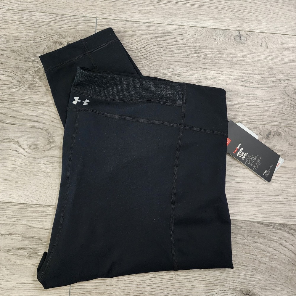 Under Armour Leggings Women's Size XL BlackHeat Gear Athletic‎ NWT